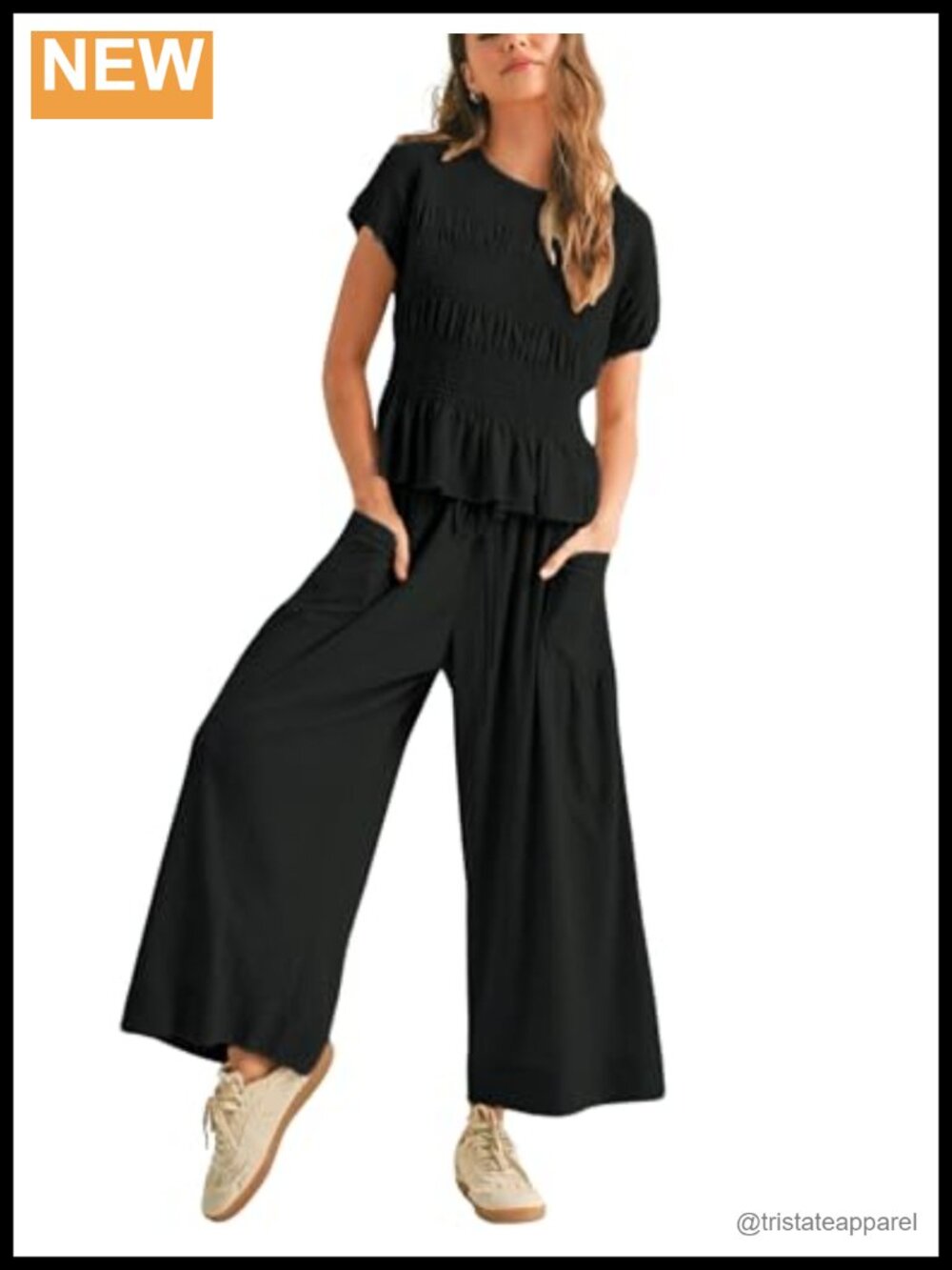 Antnation Womens Lounge Outfit with Pockets Casual Boho Matching Set